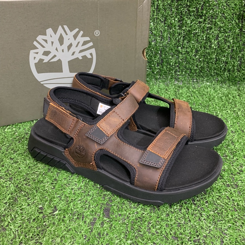 TIMBERLAND MEN'S ANCHOR WATCH BACKSTRAP SANDAL BROWN - Picture 2 of 6